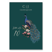 Table Rustique Turquoise vert Peacock Mariage Numéro de (Dos)