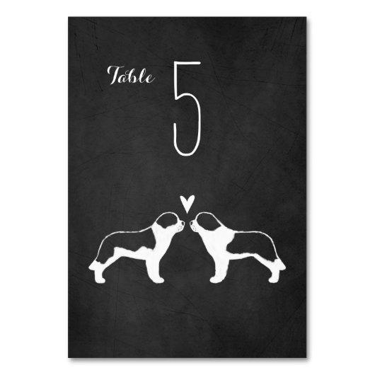 Table Saint Bernard Silhouettes Mariage Numéro de tablea (Par défaut)
