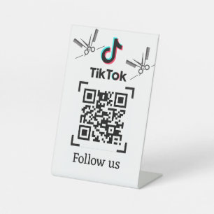 Table Scanner pour suivre le code QR de signe Suivre s