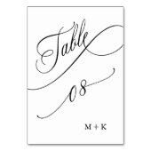 Table Script de luxe Mariage noir et blanc numéro 8, (Par défaut)