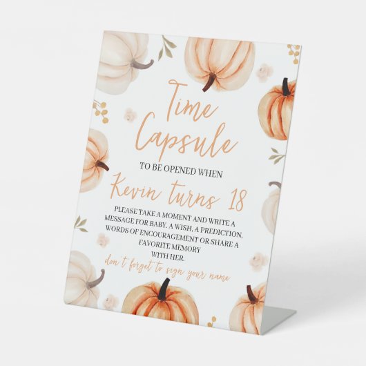 Table Signe citrouille de l'heure d'anniversaire (Recto)