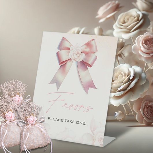 Table Signe de Baby shower Floral Bow rose