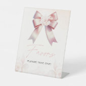 Table Signe de Baby shower Floral Bow rose (Recto)