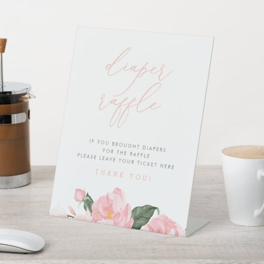 Table Signe de Baby shower floral rose pâle (In SItu)