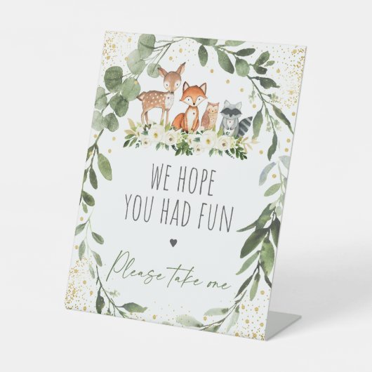 Table SIGNE DE Baby shower VERDOYER EN BOIS Favoriser (Recto)