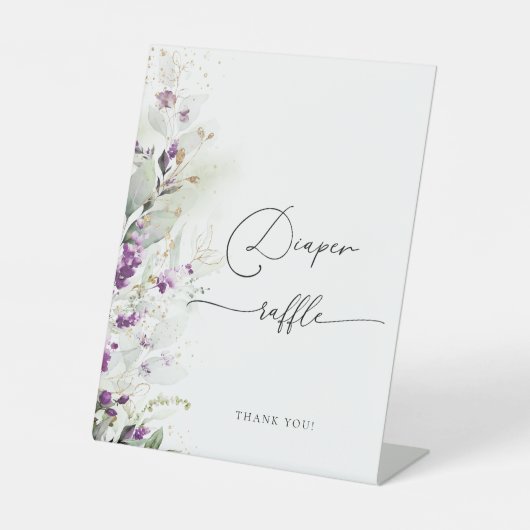 Table Signe de caleçon de Lavande vert pourpre (Recto)