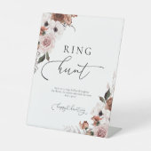 Table Signe de chasse à l'anneau fleuri de soie (Recto)