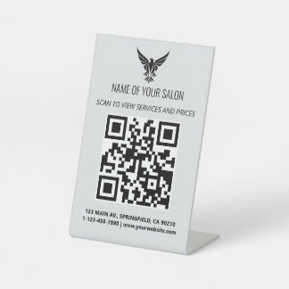 Table Signe de code QR minimaliste Salon - Services et p