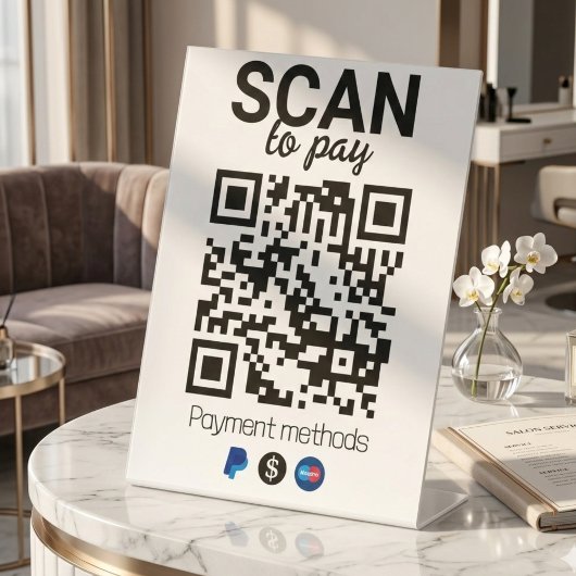 Table Signe de code QR Salon & Beauté | Médias sociaux, 
