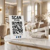 Table Signe de code QR Salon & Beauté | Médias sociaux, 