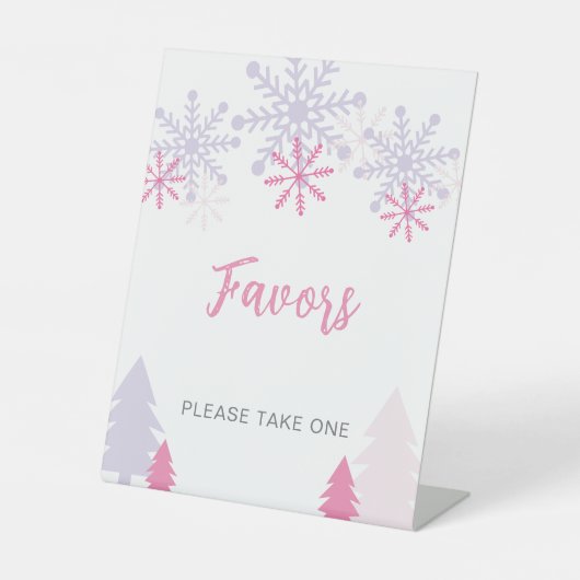 Table Signe de faveur Petit Baby shower de Flocon de Nei (Recto)