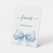 Table Signe de faveur ruban bleu blanc (Recto)
