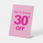 Table Signe de fin de saison, rose 30% de réduction Tabl (Recto)