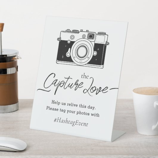 Table Signe de hashtag de photo Capturez l'amour (In SItu)