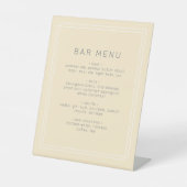 Table SIGNE DE menu DE LA BARRE Mariage Jaune AVERTISSEM (Recto)