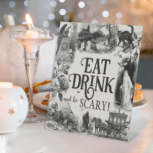 Table Signe de nourriture et boissons Halloween Manger B