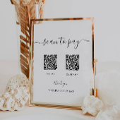 Table Signe de numérisation pour payer, Venmo, Cash App,