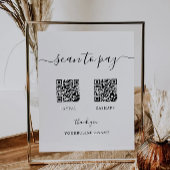 Table Signe de numérisation pour payer, Venmo, Cash App,