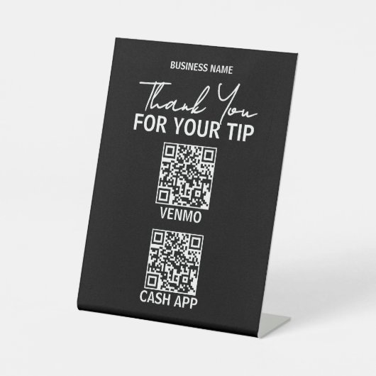 Table Signe de paiement de code QR sans contact pour les (Recto)