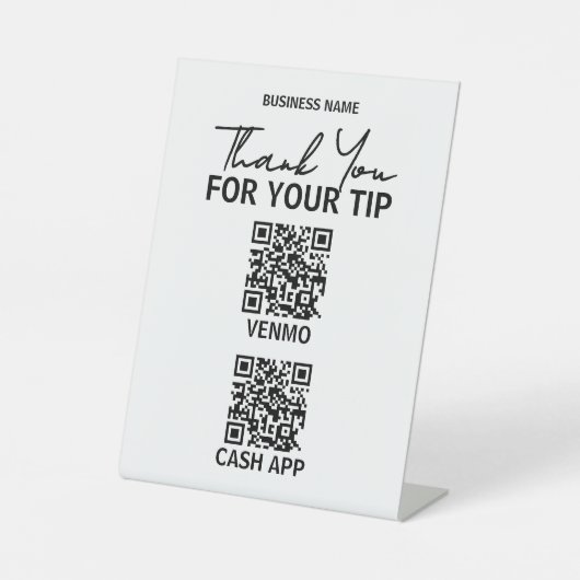 Table Signe de paiement de code QR sans contact pour les (Recto)