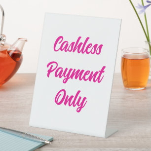 Table Signe de paiement sans fil seulement, Signe Tablet