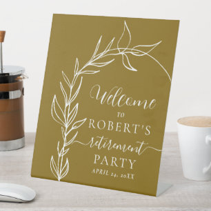 Table Signe de piédestal de bienvenue de la fête de la r