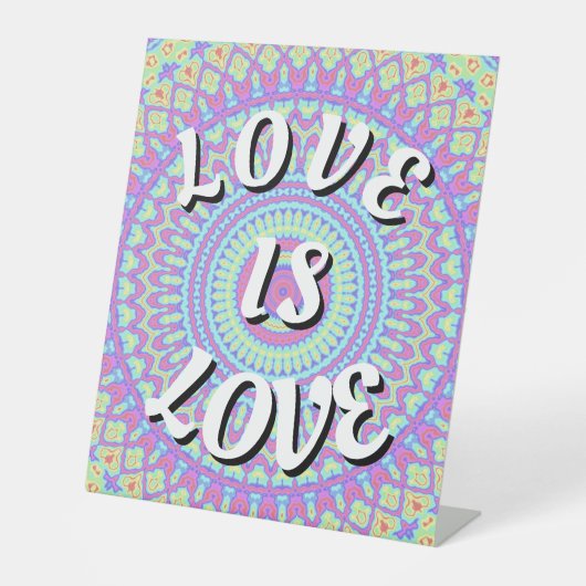 Table Signe de piédestal Love Is Love Pride (Recto)