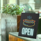 TABLE SIGNE DE POINTE OUVERTE DE CHIEN CHAUD NEON