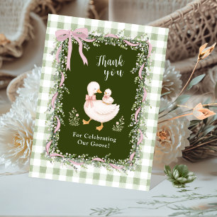 Table Signe de remerciement pour Baby Shower Oie Ridicul
