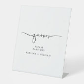 Table Signe de script manuscrit minimal Faveurs (Recto)