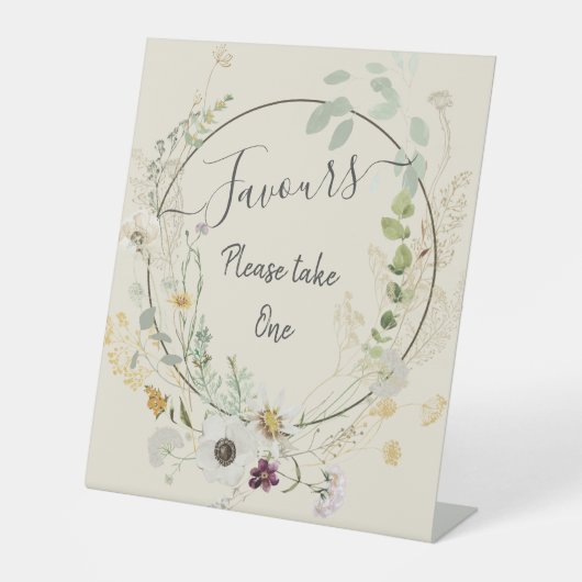 Table Signe de soie couleur Fleurs sauvages (Recto)