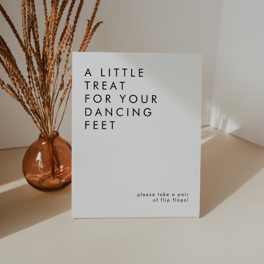 Table Signe de tongs Mariage minimaliste