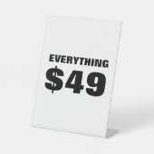 Table Signe de vente de 49 $, Signe de prix de 49 $, Sig (Recto)