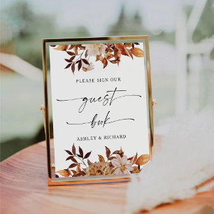 Table SIGNE DU LIVRE D'INVITATION DE Rustic Fall