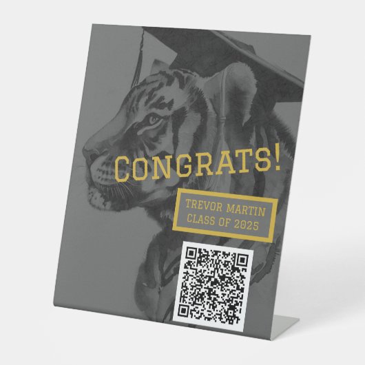 Table Signe du Parti de Graduation avec le code QR (Recto)