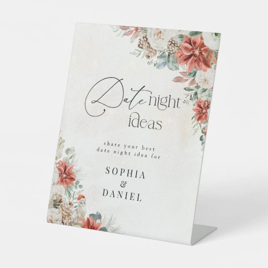 Table Signe hiver rouge verdure Pinecone Date Idée de nu (Recto)