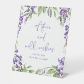 Table Signe Mariage de script floral violet (Recto)