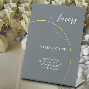 Table Signe minimaliste Cercles de mariage Faveurs