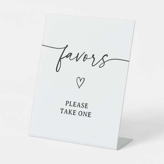 Table Signe moderne Baby shower de script Faveurs (Recto)