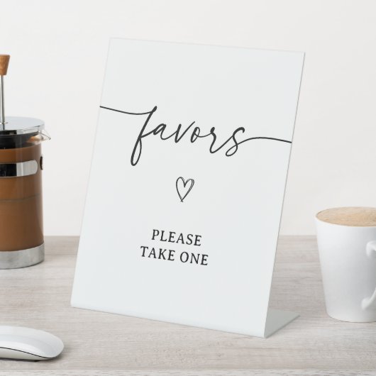 Table Signe moderne Baby shower de script Faveurs (In SItu)