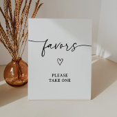 Table Signe moderne Baby shower de script Faveurs