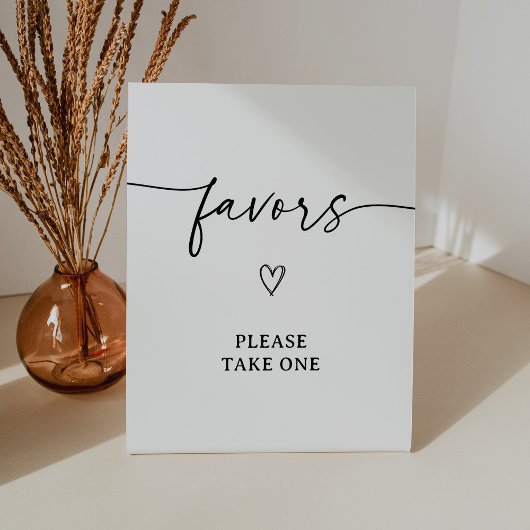 Table Signe moderne Baby shower de script Faveurs