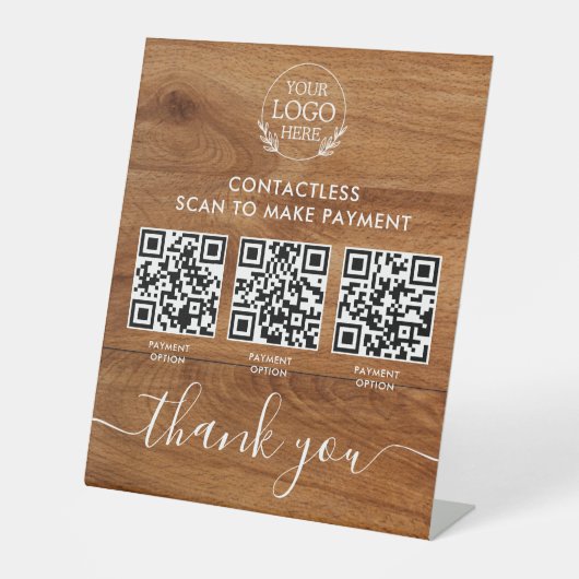 Table Signe Pedestal personnalisé avec paiement de code (Recto)