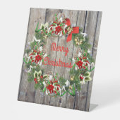 Table SIGNE PIÉTONNE DE CRÊTE DE Noël Rustique (Recto)