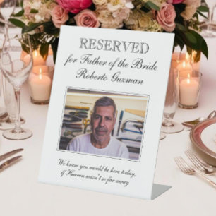 Table Signe réservé pour le Mémorial du Père de la Marié