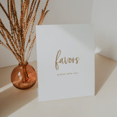 Table Signe Rustique de mariage Script or Faveurs