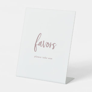 Table Signe Rustique Rose Gold Script de mariage Faveurs