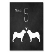 Table Silhouettes Chow Chow Smooth Mariage Numéro de tab (Dos)