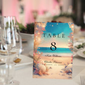 Table Sur le numéro du tableau de plage