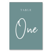 Table Tableau 1 Numéro de tableau Dusty Turquoise manusc (Dos)